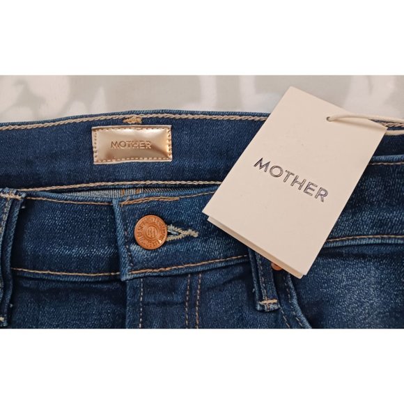 MOTHER Insider Crop Jeans with Step Fray Home Movies Wash/NWT, Size 26 (4) - Picture 2 of 4